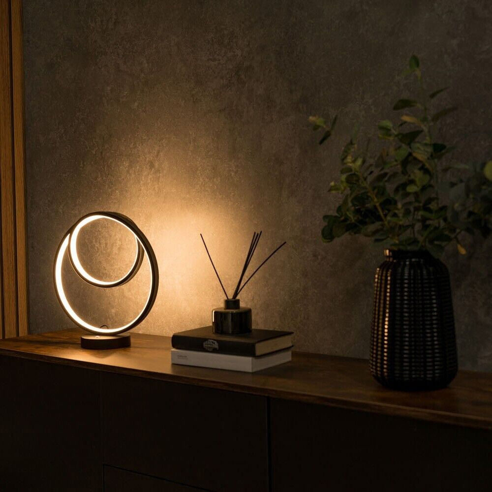 Black LED Touch Table Lamp for Bedroom and Living Room