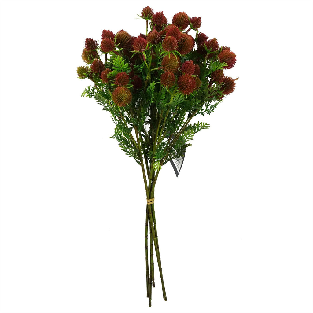 55cm Craspedia Stem Red Artificial-3
