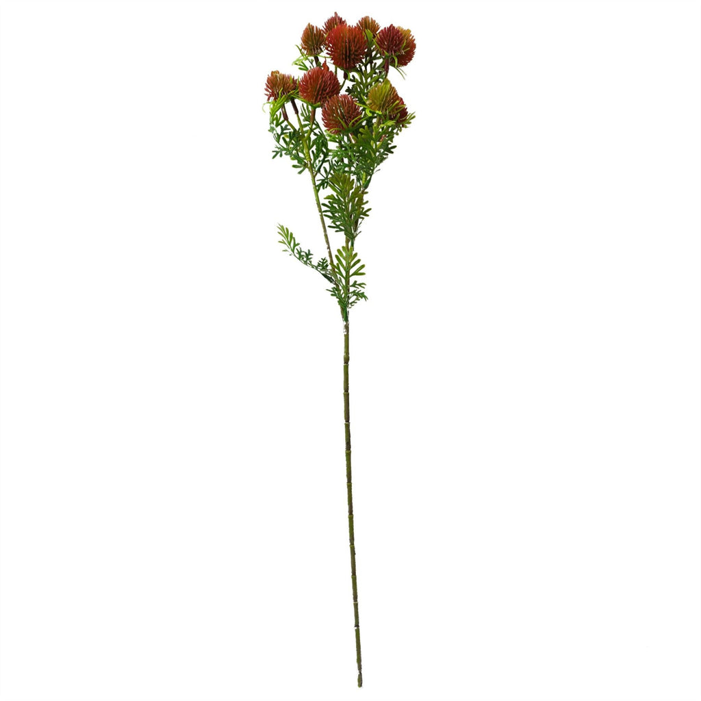 55cm Craspedia Stem Red Artificial-1