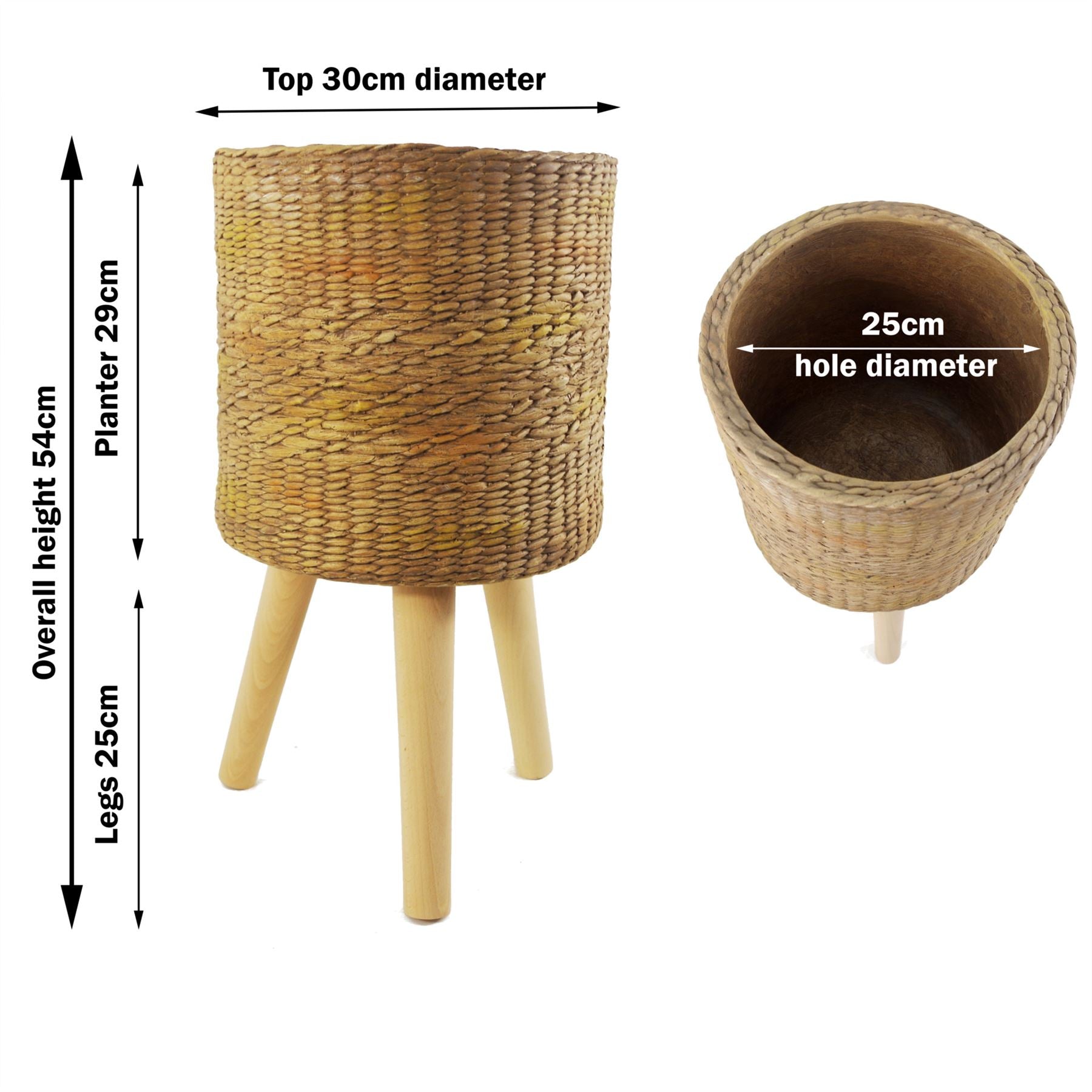 Rattan Effect Composite Planter-2
