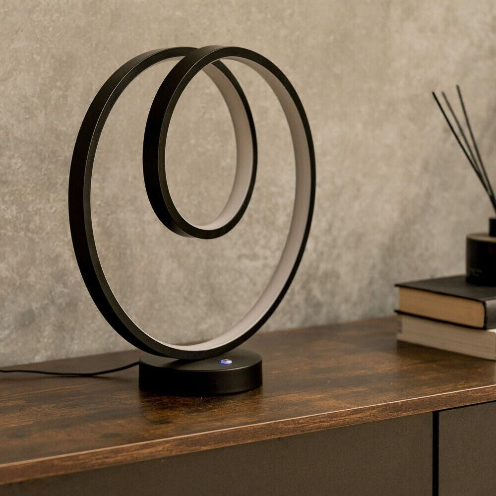 Black LED Touch Table Lamp for Bedroom and Living Room