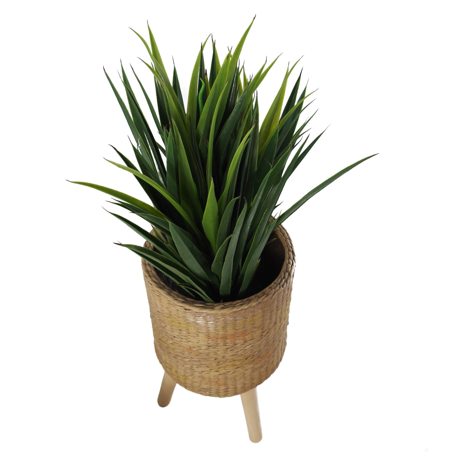 Rattan Effect Composite Planter-4