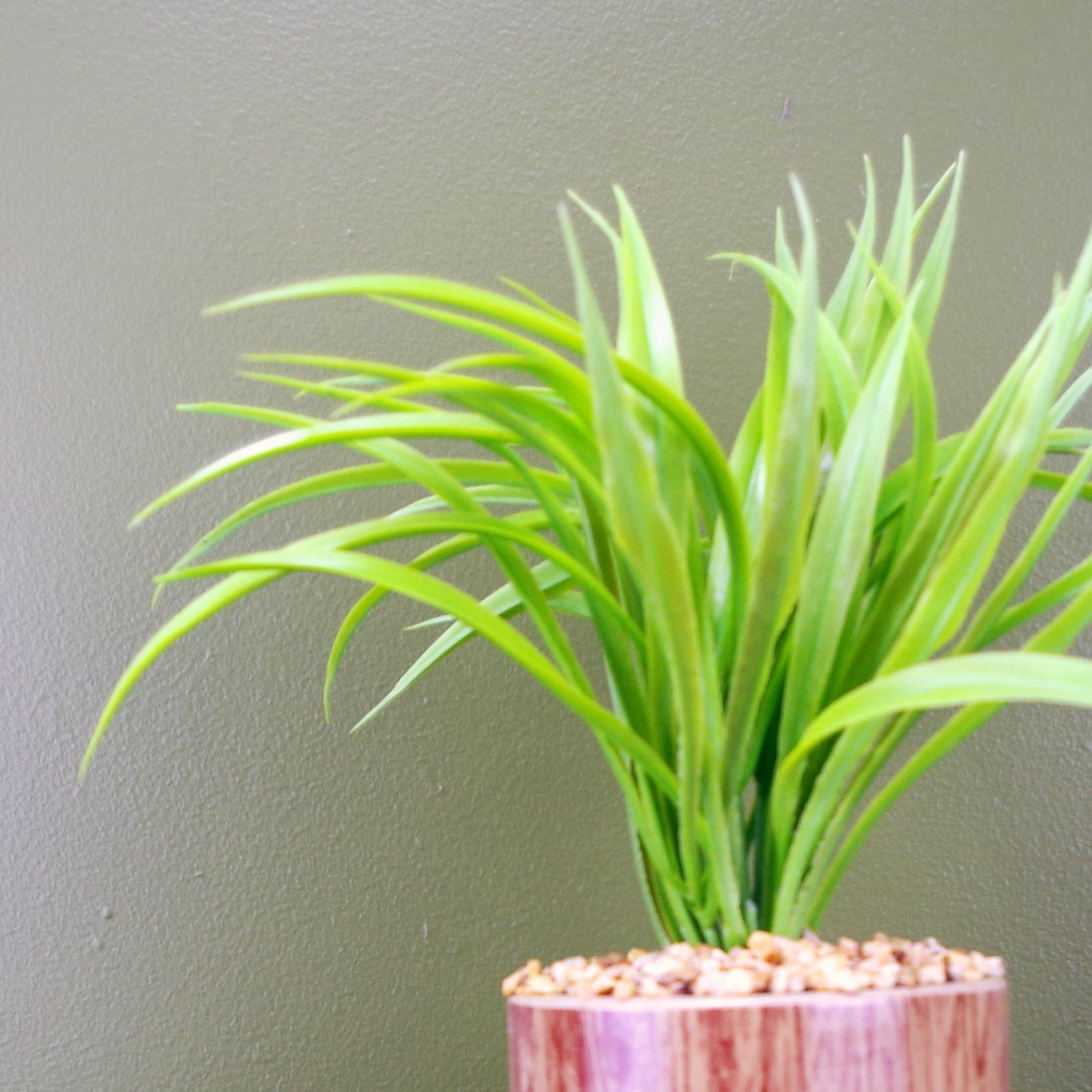 Artificial Grass Plant Planter Ceramic & Metal Stand Botanik-2