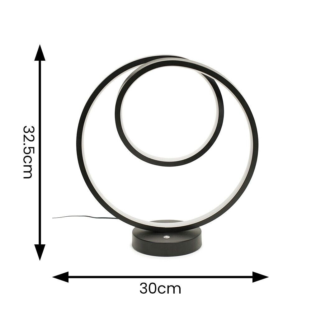 Black LED Touch Table Lamp for Bedroom and Living Room
