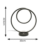 Black LED Touch Table Lamp for Bedroom and Living Room