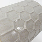 White Honeycomb Ceramic Planter-2